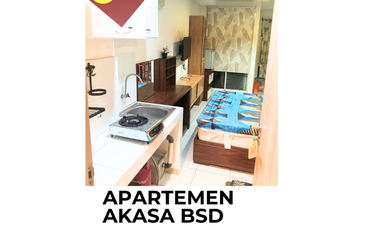 disewakan bulanan apartemen studio akasa full furnished termurah tangerang bsd pure living Furniture lengkap alam sutera bumi Serpong damai