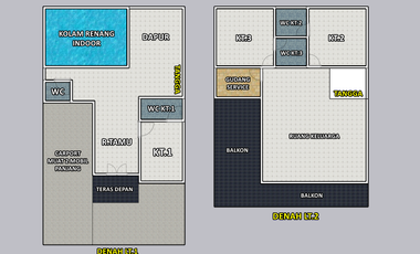villa mewah type 250/160m2 2lt di panorama trikora banjarbaru