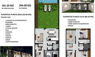 Casa nueva en venta totalmente equipada de 2 niveles