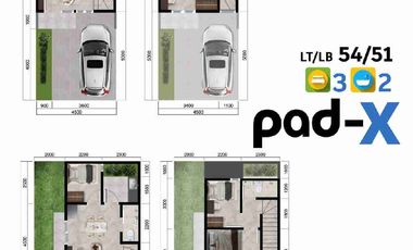 Pad HOME PAD-X Graha Raya Rumah 2 Lantai DP 0% Mulai 700 Jutaan