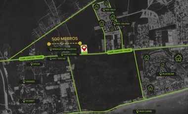 TERRENO 10 HECTAREAS SOBRE CARRETERA FEDERAL CANCUN TULUM JUNTO A X PLORA