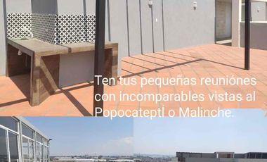 SE RENTA MODERNO Y AMPLIO DEPARTAMENTO CON AMENIDADES COMO ELEVADOR, ALBERCA, GYM Y COWORKING EN CUAUTLANCINGO, PUEBLA