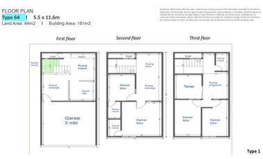 ANA RUMAH BARU INDENT UK 5.5X11.6M & 6.1X11.6M DI VIONA RESIDENCE DURI KEPA