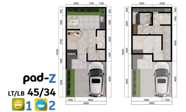 Pad HOME PAD-Z Graha Raya Rumah 2 Lanti DP 0%