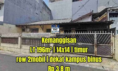 Rumah lama uk 14x14 dekat binus syahdan jakarta barat