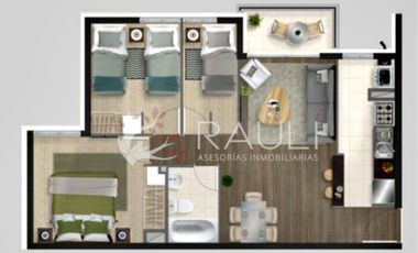 Se arriendo departamento de 3 dormitorios – Condominio Jardín Sur