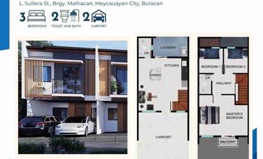 Townhouse for sale in Salud Street, Malhacan, Meycauayan, Bulacan