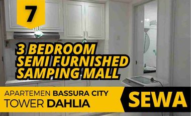 Sewa 3 Bedroom Semi Furnished Lantai 7 Apartmen Bassura City