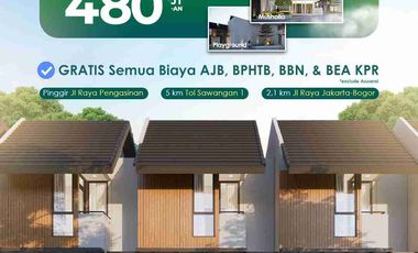 Rumah 2 lantai harga 1 lantai di Sawangan Depok