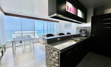 SAN LORENZO: ACOGEDOR DEPARTAMENTO FRENTE AL MAR CON PISCINA