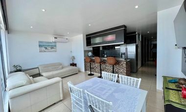 SAN LORENZO: ACOGEDOR DEPARTAMENTO FRENTE AL MAR CON PISCINA