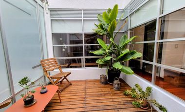 RENTA PENTHOUSE CON ROOF GARDEN PRIVADO Y AMUEBLADO EN NUEVO LEON CONDESA