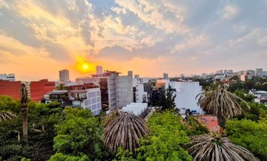 RENTA PENTHOUSE CON ROOF GARDEN PRIVADO Y AMUEBLADO EN NUEVO LEON CONDESA