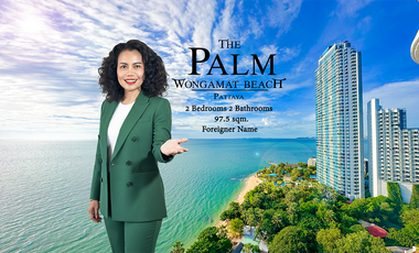 Private Beachfront project Palm Wongamat | 2BR (97.5 sqm)| Foreigner Name – Rare Item!
