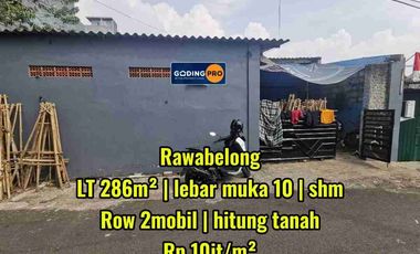 Kesempatan Langka! Tanah 286 M² SHM Lebar 10- Row 2 Mobil, Bebas Banjir, Strategis Dekat Kelapa Dua & Palmerah, Cocok Gudang / Workshop / Investasi