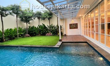 Luxury House for Sale in Kemang | Brand New, Private Pool & Lift . Fully Furnished