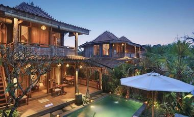 DIJUAL VILLA WITH RICEFIELD AND JUNGLE VIEW