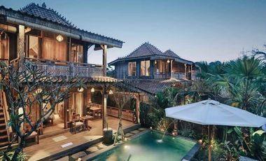 DIJUAL VILLA WITH RICEFIELD AND JUNGLE VIEW