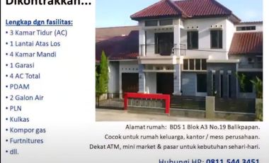 Dikontrakkan rumah cantik dan strategis di tengah kota Balikpapan