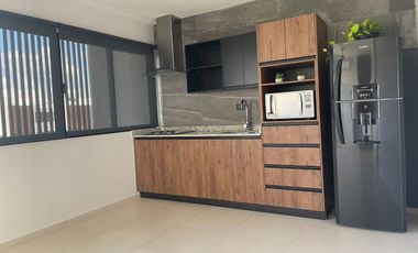 Departamento con excelente ubicación en exclusivo desarrollo SABINA , a 2 cuadras de Av. Temozón. Ideal para Airbnb o Renta tradicional.