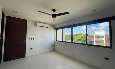Departamento con excelente ubicación en exclusivo desarrollo SABINA , a 2 cuadras de Av. Temozón. Ideal para Airbnb o Renta tradicional.