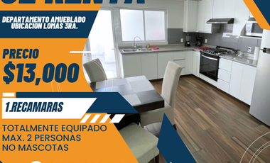 SE RENTA departamento amueblado