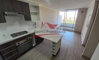 Departamento Nuevo en Piso 8 con 2 Dormitorios, 1 Baño, Condominio Alto Goycolea, Comuna La Cisterna.