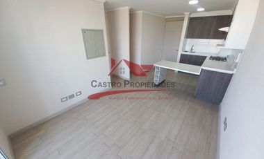 Departamento Nuevo en Piso 8 con 2 Dormitorios, 1 Baño, Condominio Alto Goycolea, Comuna La Cisterna.