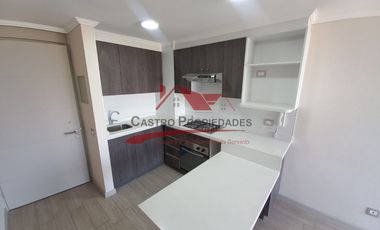 Departamento Nuevo en Piso 8 con 2 Dormitorios, 1 Baño, Condominio Alto Goycolea, Comuna La Cisterna.