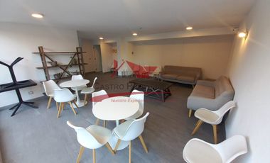 Departamento Nuevo en Piso 8 con 2 Dormitorios, 1 Baño, Condominio Alto Goycolea, Comuna La Cisterna.