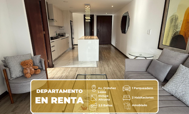 Departamento Amoblado en Renta | Av. Ordóñez Lasso | $800 (incluye alícuota)