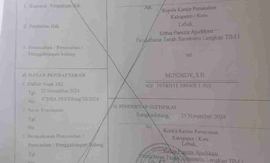 jual tanah murah LT 50ha, shm, nempel jln propinsi