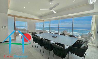 Departamento de playa en renta vacacional con terraza y vista al mar