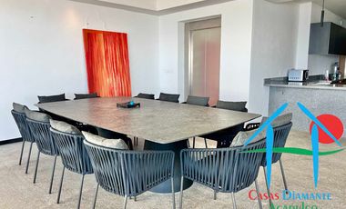 Departamento de playa en renta vacacional con terraza y vista al mar