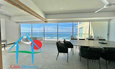 Departamento de playa en renta vacacional con terraza y vista al mar