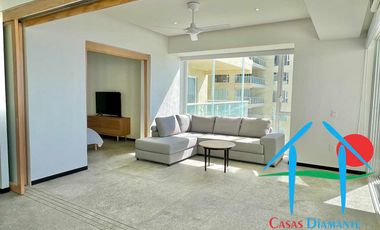 Departamento de playa en renta vacacional con terraza y vista al mar