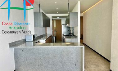 Departamento de playa en renta vacacional con terraza y vista al mar