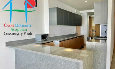 Departamento de playa en renta vacacional con terraza y vista al mar