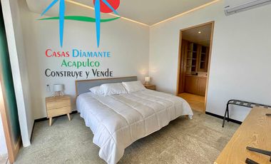 Departamento de playa en renta vacacional con terraza y vista al mar