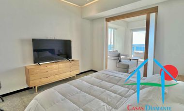 Departamento de playa en renta vacacional con terraza y vista al mar