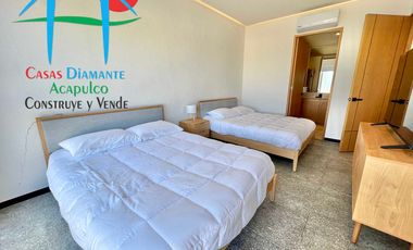 Departamento de playa en renta vacacional con terraza y vista al mar