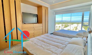 Departamento de playa en renta vacacional con terraza y vista al mar