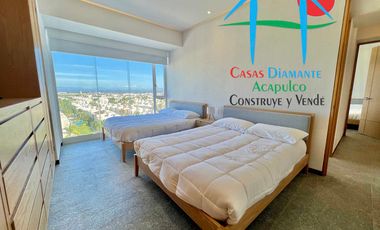 Departamento de playa en renta vacacional con terraza y vista al mar