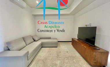 Departamento de playa en renta vacacional con terraza y vista al mar