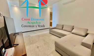 Departamento de playa en renta vacacional con terraza y vista al mar
