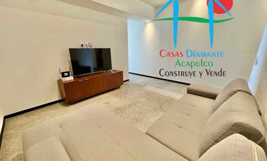 Departamento de playa en renta vacacional con terraza y vista al mar