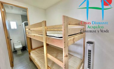 Departamento de playa en renta vacacional con terraza y vista al mar