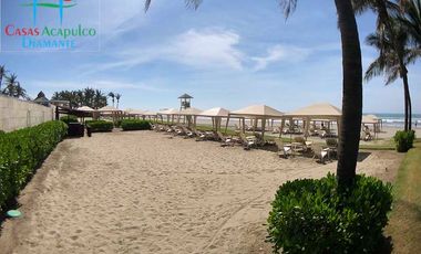 Departamento de playa en renta vacacional con terraza y vista al mar