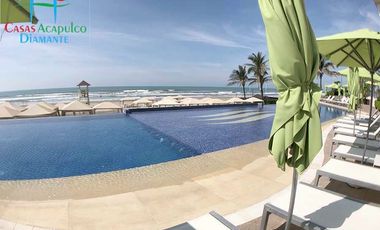 Departamento de playa en renta vacacional con terraza y vista al mar
