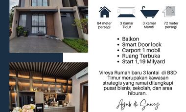 Rumah Baru BSD Cluster Vireya Lynelle di Pusat Kota BSD Hanya7 Menit ke Pintu TOL